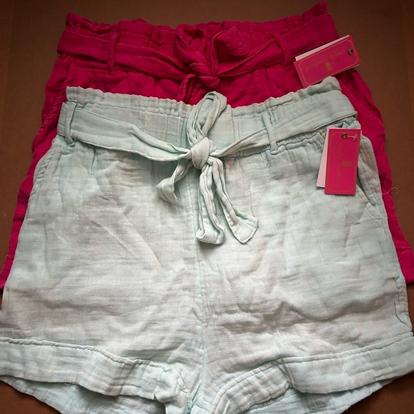 Simply Southern Pants - ‼️ 2 FOR $10 ‼️ Simply Southern Linen mint and pink shorts